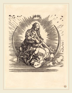 Albrecht DÃ¼rer (German, 1471-1528), The Madonna on the Crescent, 1510-1511, woodcut on laid paper
