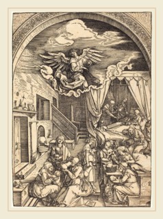 Albrecht DÃ¼rer (German, 1471-1528), The Birth of the Virgin, c. 1503-1504, woodcut