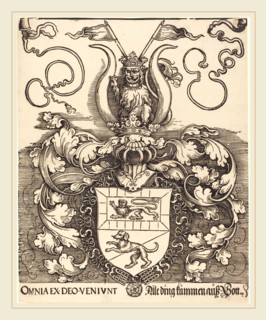 Albrecht DÃ¼rer (German, 1471-1528), Coat of Arms of Lorenz Staiber, probably 1520-1521, woodcut
