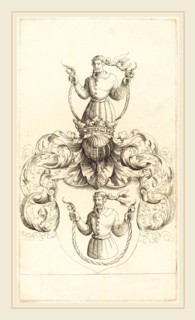 Augustin Hirschvogel (German, 1503-1553), Coat of Arms of Unknown Man, etching