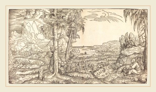 Master H.W.G. (German, active first half 16th century), Saint John on Patmos, c. 1545-1555, woodcut