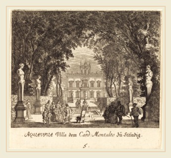 Melchior KÃ¼sel after Johann Wilhelm Baur (German, 1626-1683), Villa Aquaviva, 1681, etching