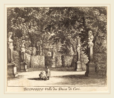 Melchior KÃ¼sel after Johann Wilhelm Baur (German, 1626-1683), Balpoggio, Villa of Duke di Ceri,