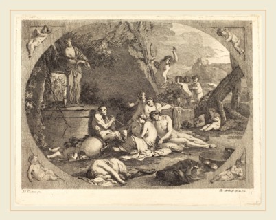 Jacob Wilhelm Mechau after Giulio Carpioni (German, 1745-1808), Bacchanal, 1770, etching on laid