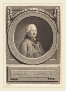 Johann Friedrich Bause after Anton Graff (German, 1738-1814), Christian Weisse, 1771, etching