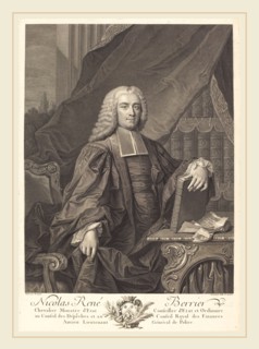 Johann Georg Wille after Jean-FranÃ§ois Delyen (German, 1715-1808), Nicolas Rene Berryer, engraving