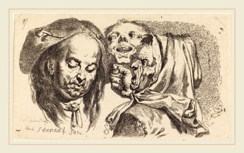 Johann Eleazar Schenau (German, 1737-1806), Old Woman Scolding a Man, 1765, etching on laid paper