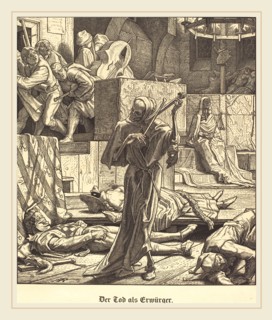 Alfred Rethel (German, 1816-1859), Der Tod als Erwurger, 1851, wood engraving