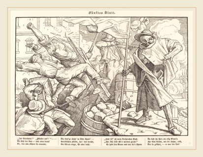 Alfred Rethel (German, 1816-1859), Auch ein Todtentanz V, 1849, wood engraving