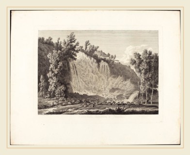 Albert Christoph Dies (Austrian, 1755-1822), Cascatella Superiore a Tivoli, 1796, etching on laid