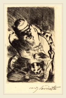Lovis Corinth, The Cat of the Prophet (Die Katze des Propheten), German, 1858-1925, 1919, drypoint