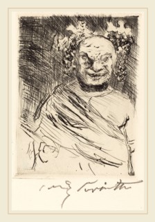 Lovis Corinth, The Banquet of Trimalchio: pl.I, German, 1858-1925, 1919, drypoint in black on wove