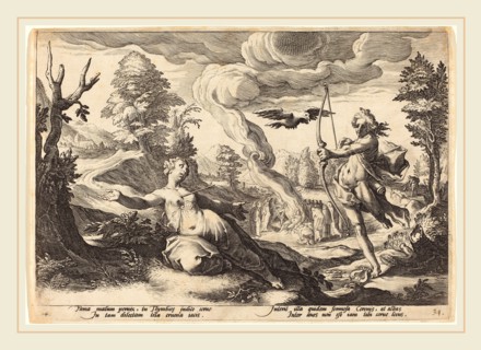Workshop of Hendrik Goltzius after Hendrik Goltzius (Flemish, 1574-1575-after 1655), Apollo Killing