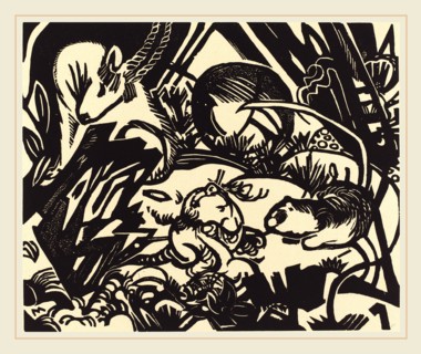 Franz Marc, Animal Legend (Tierlegende), German, 1880-1916, 1912, woodcut