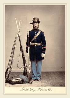 O.H. Willard's Galleries, Artillery, Private, c. 1864, albumen print