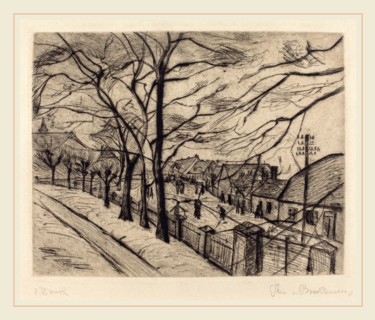 Theo von Brockhusen, Landscape, German, 1882-1919, etching