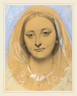 Jean-Auguste-Dominique Ingres (French, 1780-1867), Mademoiselle Mary de Borderieux(?), 1857,
