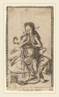 Master of the E-Series Tarocchi (Italian, active c. 1465), Musicha (Music), c. 1465, engraving with