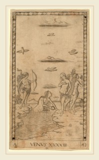 Master of the E-Series Tarocchi (Italian, active c. 1465), Venus, c. 1465, engraving