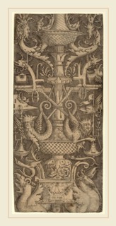 Zoan Andrea (Italian, active c. 1475-1519), Ornament Panel with Dragons, Masks, and Instruments of
