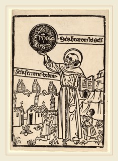 Italian 15th Century, Saint Bernardino of Siena, 1470-1480, woodcut