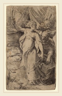 Parmigianino (Italian, 1503-1540), Judith, etching