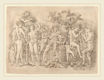 Andrea Mantegna (Italian, c. 1431-1506), Bacchanal with a Wine Vat, c. 1475, engraving