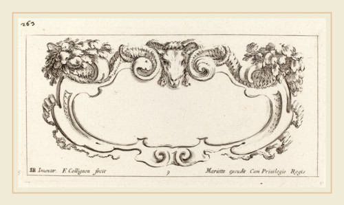 FranÃ§ois Collignon after Stefano Della Bella (French, c. 1609-1657), Cartouche, probably 1646,