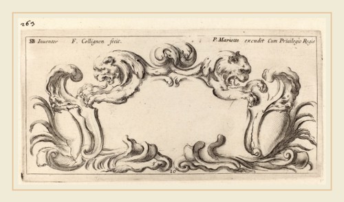 FranÃ§ois Collignon after Stefano Della Bella (French, c. 1609-1657), Cartouche, probably 1646,