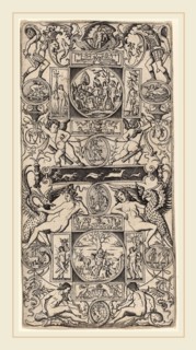 Nicoletto da Modena (Italian, active 1500-1512), Ornament Panel with Orpheus and the Judgment of