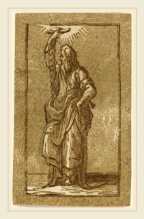 Antonio da Trento after Parmigianino (Italian, c. 1508-1550 or after), Saint Simon, chiaroscuro