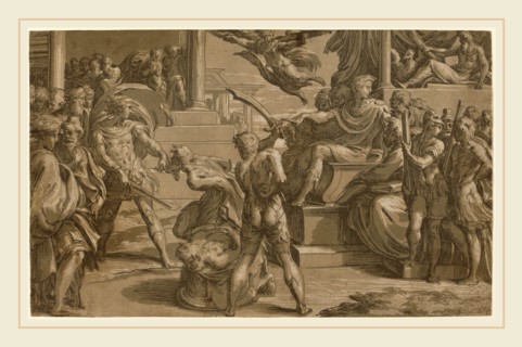 Antonio da Trento after Parmigianino (Italian, c. 1508-1550 or after), The Martyrdom of Two Saints