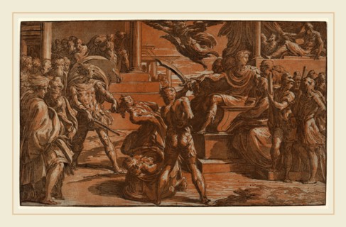Antonio da Trento after Parmigianino (Italian, c. 1508-1550 or after), The Martyrdom of Two Saints,