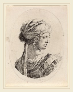Stefano Della Bella (Italian, 1610-1664), Sultaness in a Veiled Turban, Seen from Behind,