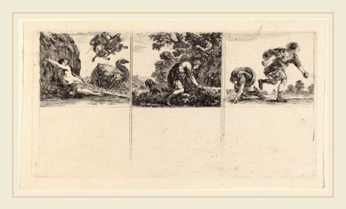 Stefano Della Bella (Italian, 1610-1664), Perseus and Andromeda; Cephalus and Procris; Hippomene