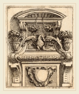 Carlo Antonio Buffagnotti (Italian, c. 1660-after 1710), Architectural Motif with a Bird, c. 1690,