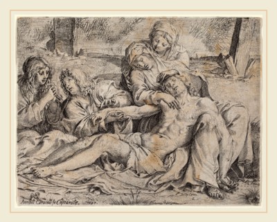 Annibale Carracci (Italian, 1560-1609), Pieta (the "Christ of Caprarola"), 1597, etching,