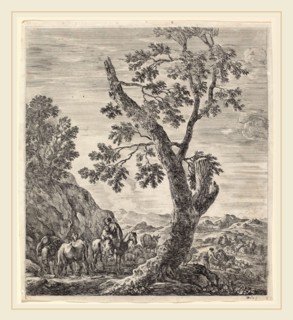 Stefano Della Bella (Italian, 1610-1664), Peasant Woman on Horseback with a Child in Her Arms,