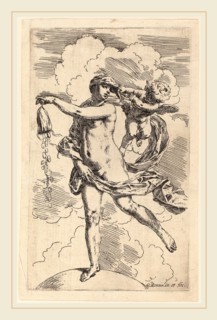 Simone Cantarini (Italian, 1612-1648), Fortune, etching