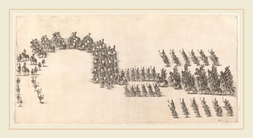 Stefano Della Bella (Italian, 1610-1664), A Procession of Sixty Cavaliers and Torch Bearers, 1652,