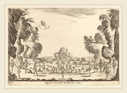 Stefano Della Bella (Italian, 1610-1664), Quarta Scena di Mare, 1637, etching on laid paper