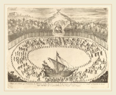 Stefano Della Bella (Italian, 1610-1664), Parade with a Chariot Having the Form of a Ship, 1652,