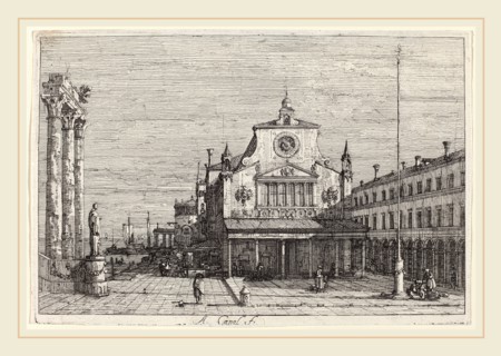 Canaletto (Italian, 1697-1768), Imaginary View of S. Giacomo di Rialto, c. 1735-1746, etching