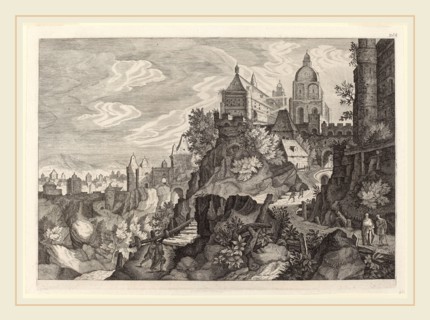 Aegidius Sadeler II after Pieter Stevens, Rocky Landscape in Bohemia, Flemish, c. 1570-1629,