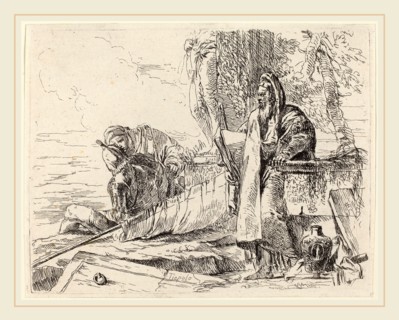 Giovanni Battista Tiepolo (Italian, 1696-1770), Standing Philosopher and Two Other Figures,