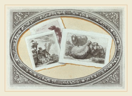 Milanese 18th century, and Francesco Londonio, Trompe l'Oeil: Landscapes and Sheep, Using Original