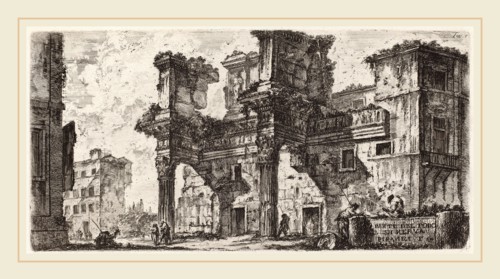 Giovanni Battista Piranesi (Italian, 1720-1778), Parte di Foro di Nerva, 1748, etching on laid