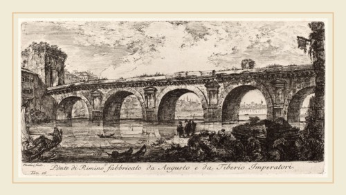 Giovanni Battista Piranesi (Italian, 1720-1778), Ponte di Rimino fabbricato da Augusto e da Tiberio