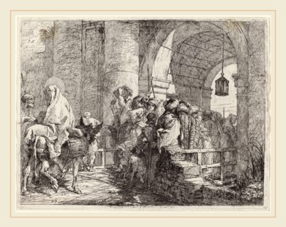 Giovanni Domenico Tiepolo (Italian, 1727-1804), The Holy Family Arriving at a City Gate, published