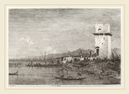 Canaletto (Italian, 1697-1768), La Torre di Malghera, c. 1735-1746, etching on laid paper